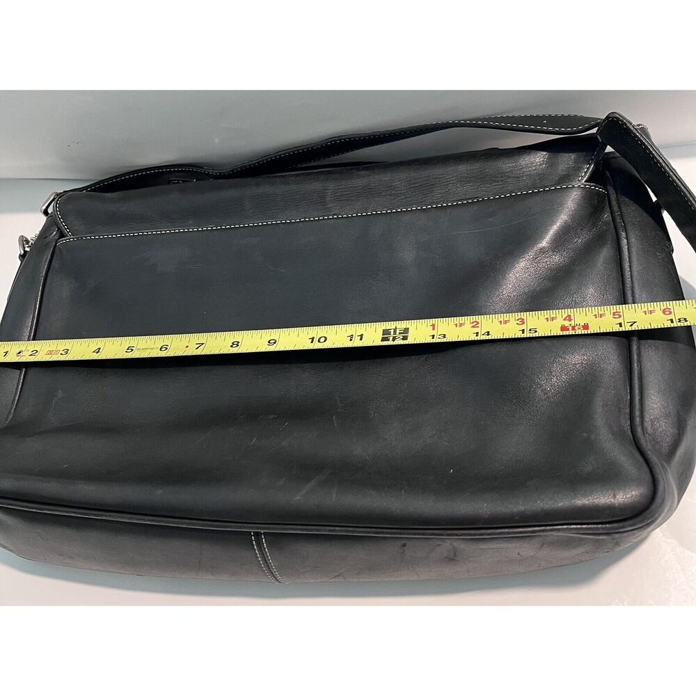Coach Lexington, Black, Leather Briefcase/Laptop Bag, silver hardware, preowned - Picture 10 of 12